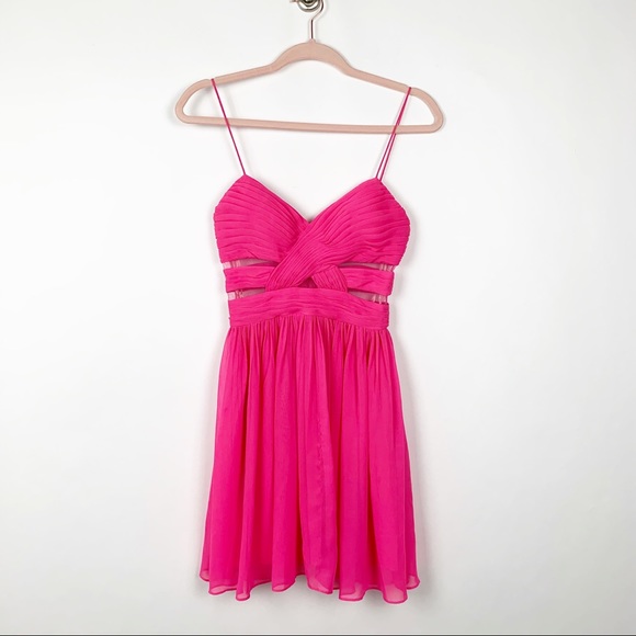 Adrianna Papell Dresses & Skirts - Vintage Hot Pink Party Dress #4966